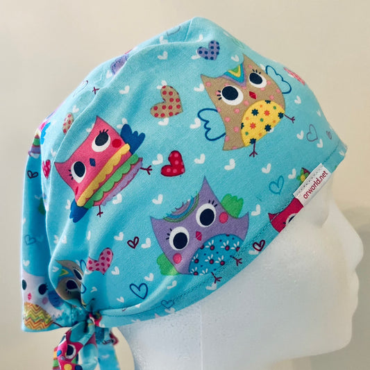 Scrub Caps - Colorful Owls