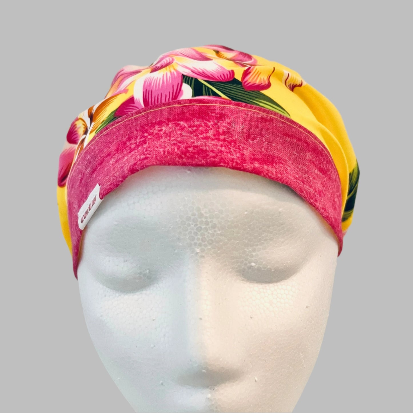 Euro Cap-Hawaiian yellow and pink