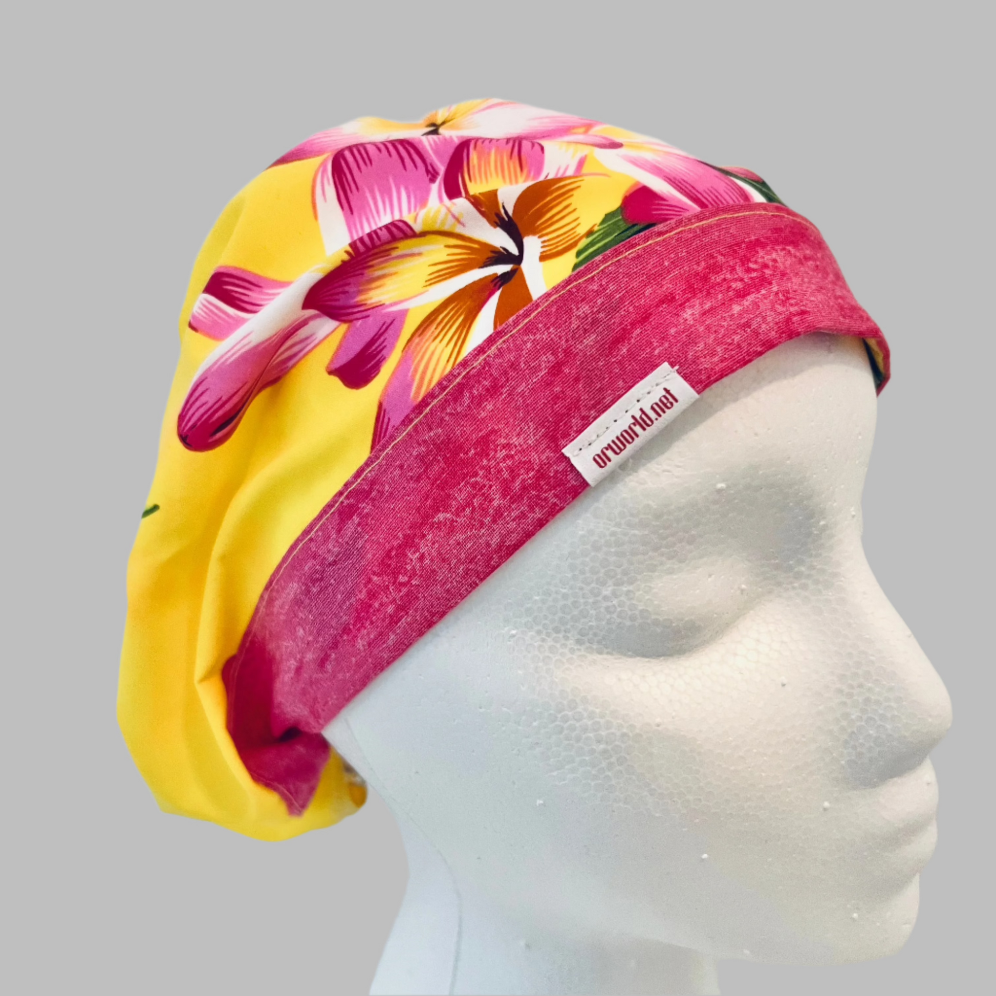 Euro Cap-Hawaiian yellow and pink