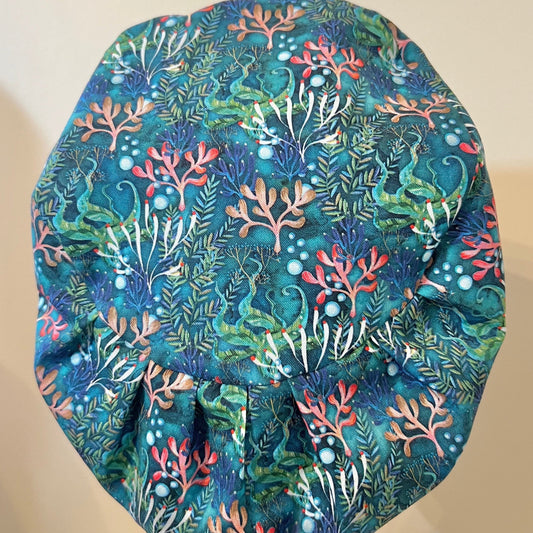 Euro Surgical Scrub Cap-Ocean coral reefs