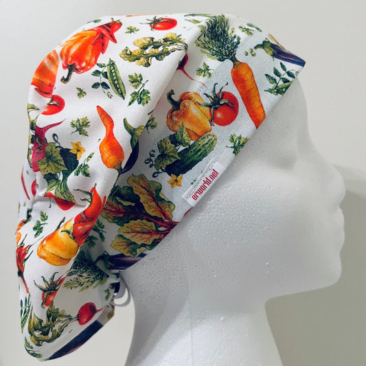 Euro Surgical Scrub Cap-Garden Vegetables 