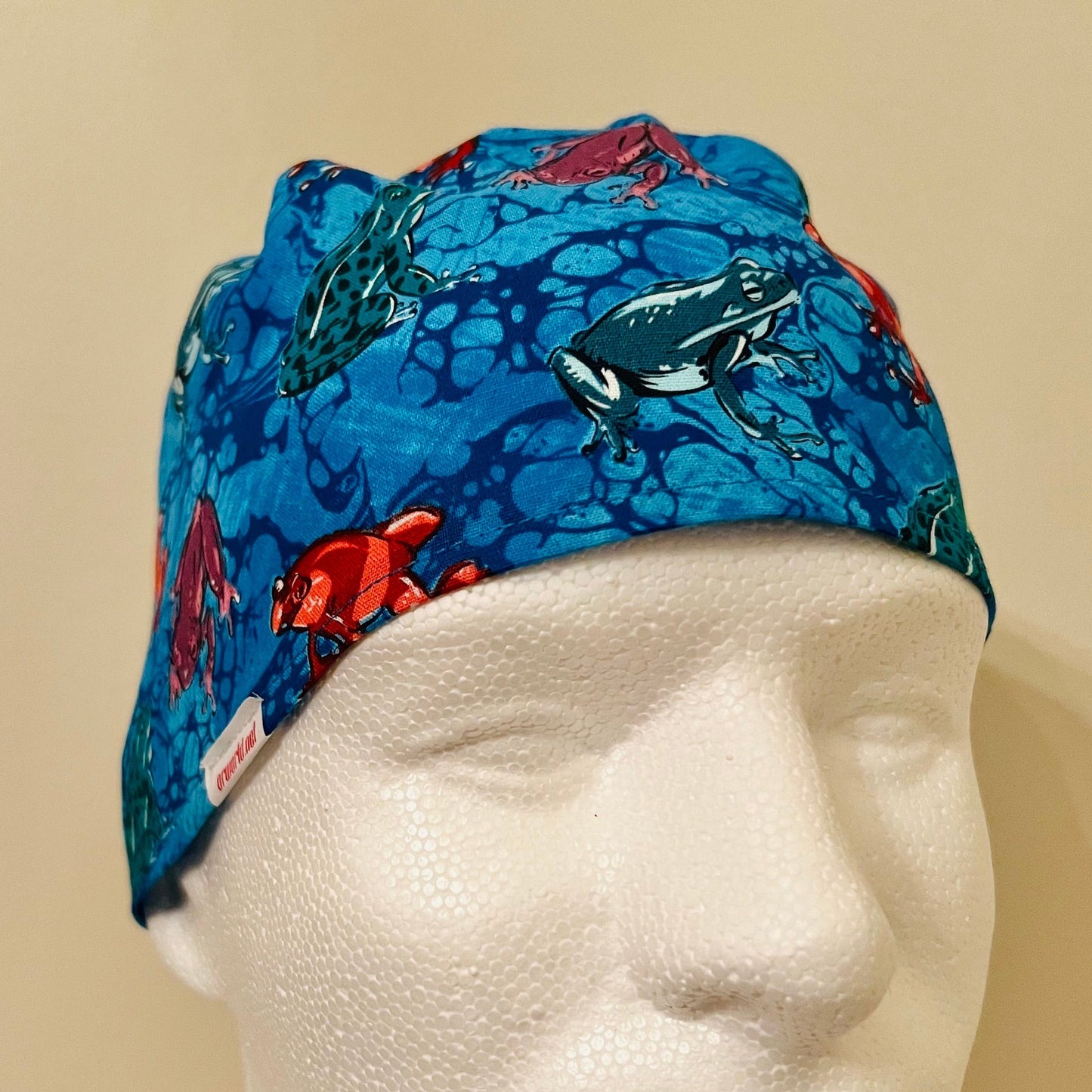 Scrub Cap - Tropical Frogs