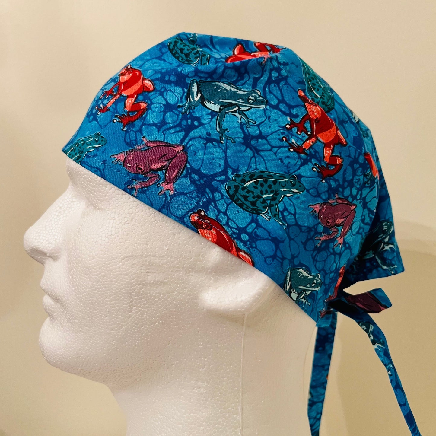 Scrub Cap - Tropical Frogs