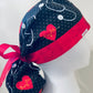 Ponytail-Stethoscopes with Red Hearts