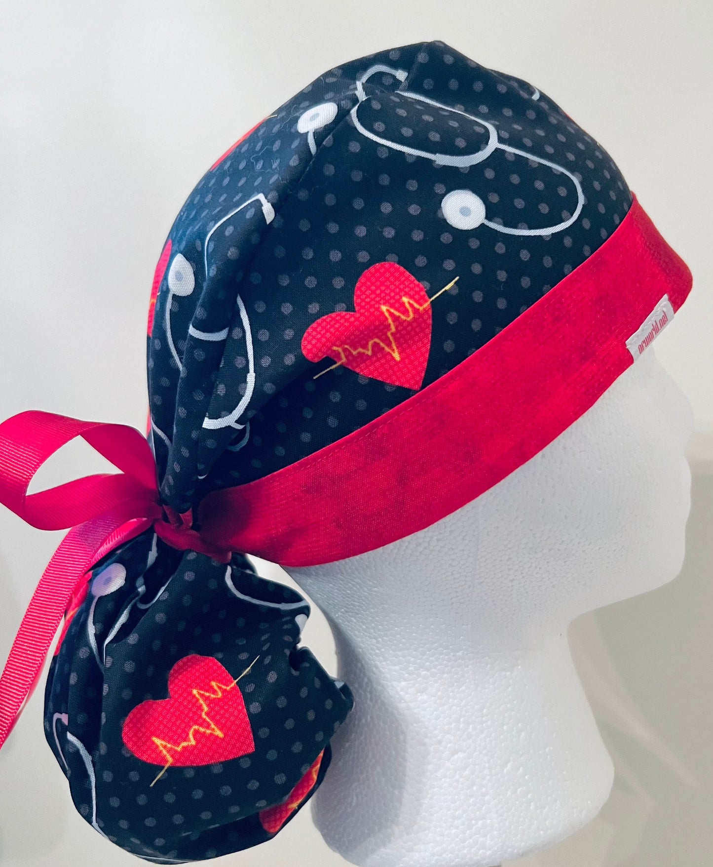 Ponytail-Stethoscopes with Red Hearts