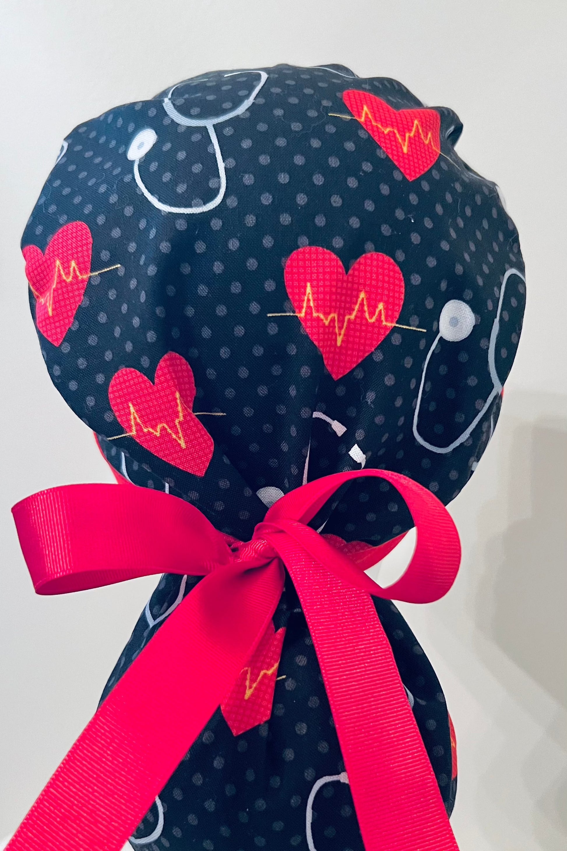 Ponytail-Stethoscopes with Red Hearts