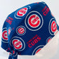 Scrub Cap-Chicago Cubs-touch of silver glitter