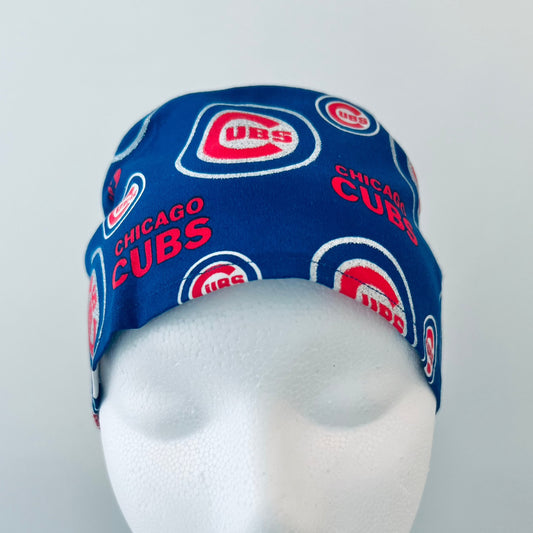 Scrub Cap-Chicago Cubs-touch of silver glitter