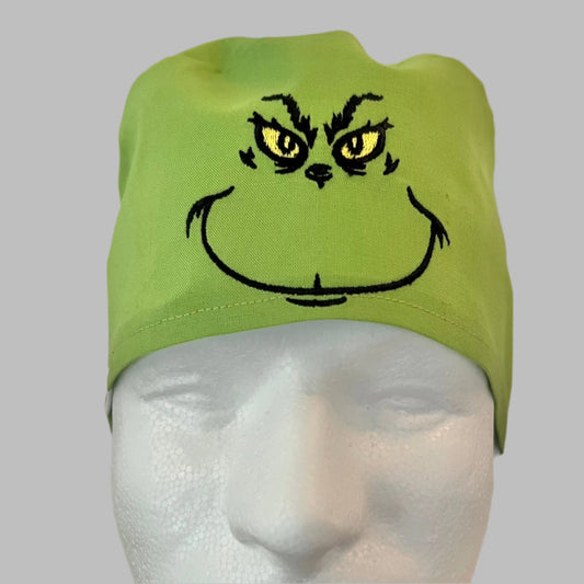 Scrub Cap- Christmas Green Grinch