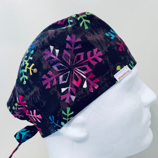 Scrub Cap-Winter Snowflakes