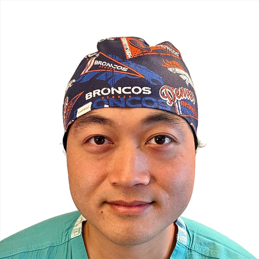 Scrub Cap-Denver Broncos Blue