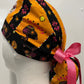 Ponytail-Snoopy Sugar Skull with Pink Ribbon Ties