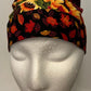 Ponytail Style Hat-Red Sunflowers with Yellow Ribbon ties