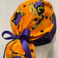 Ponytail Style Hat-Halloween Owl-with Purple Ribbon Ties