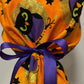 Ponytail Style Hat-Halloween Owl-with Purple Ribbon Ties