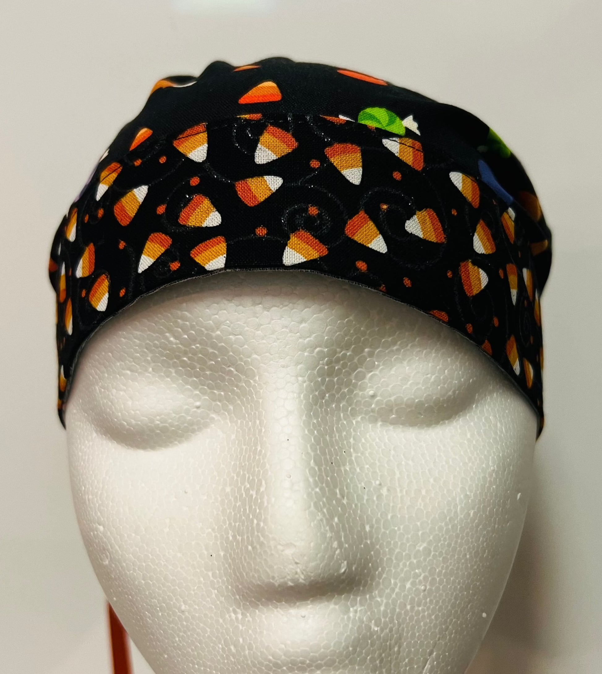 Ponytail- Candy Corn and Lollipops-With Orange Ribbon Ties