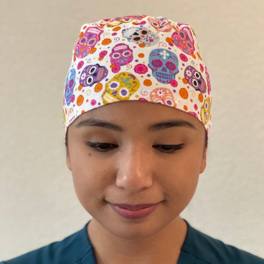 Scrub Cap-Colorful Skelly