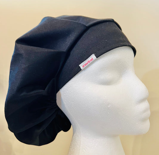 Bouffant Style Hat-Solid Black