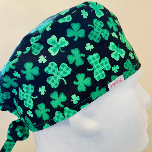 Scrub Cap-St. Patricks-Green Clovers