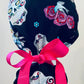 Ponytail-Sugar Skully with Pink Ribbon Ties